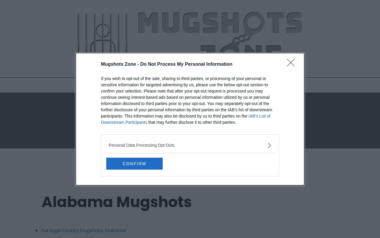 Mugshots.zone coverage page documenting the lack of a verified Jersey County section